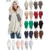 Women'S New European And American Spring And Autumn Winter Plus Size Knitted Sweater Button Hooded Cape Shawl