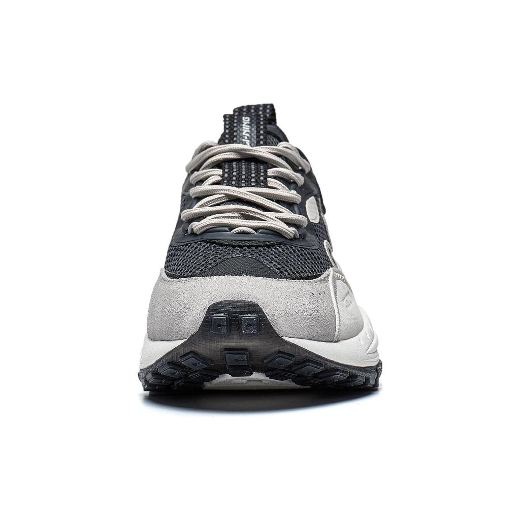 Li Ning CF Trail Series Star Track нескользящие износостойкие низкие спортивные повседневные туфли мужские кроссовки черные серые AGLT073-3
