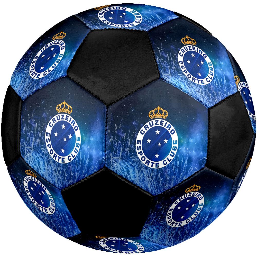 Футбольный мяч Cruzeiro Esporte Clube, разноцветный, подходит для всех возрастов, сшит машинным швом, материал ПВХ, соревновательного качества, прочный и с высоким отскоком