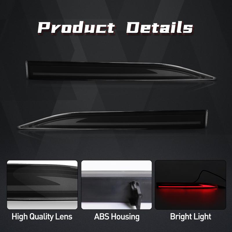 A set of LED Tail Light For Toyota Yaris Ativ Vios Brake Light Rear Bumper Reflector Lamp Dynamic Warning Light 12V