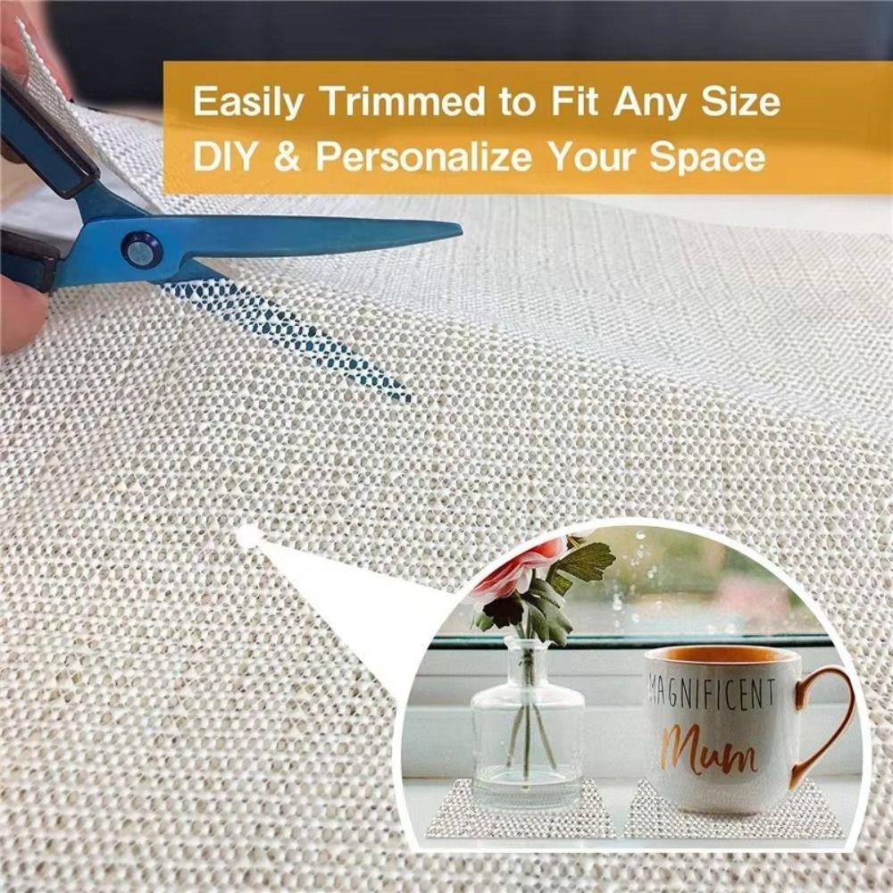 PVC Foaming Non Slip Mat White Antiskid Net Cloth New Fixing Base Fabric