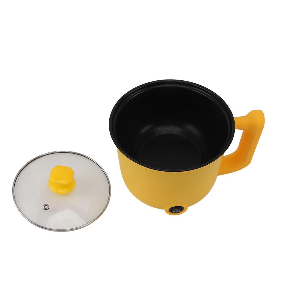 Мини электрическая плита 1.8 л 600 Вт 2 режима с антипригарным покрытием многофункциональная электрическая кастрюля с ручкой для