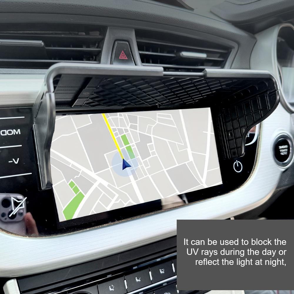 Аксессуары для центрального экрана управления Козырек для экрана дисплея Универсальный козырек для экрана Аксессуары для салона Автомобильный GPS-навигатор Солнцезащитный козырек Антибликовый экран
