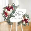 1 пара искусственных цветочных гирлянд для декора входа, свадебный вход, цветочный фон, декор