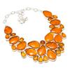 Natural Baltic Amber Gemstone 925 Sterling Silver Jewelry Necklace 18" m4I89