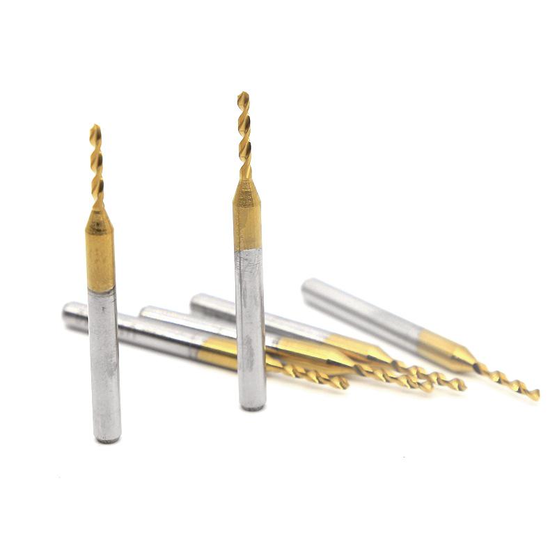 Набор сверл из вольфрамовой стали с золотым твердым покрытием и твердосплавным покрытием из нитрида титана для микрогравировки
