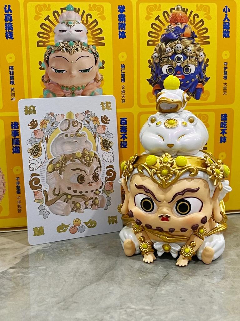 Fu Fu Tie Tie Hui Gen figurine ing Good Luck Toy Dunhuang Bodhisattva Annual Meeting Ornament xmas Gift