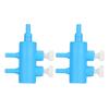 2pcs Fish Tank Air Splitter Air Pipe Distributor Aquarium Oxygen Pump Adapter Accessory