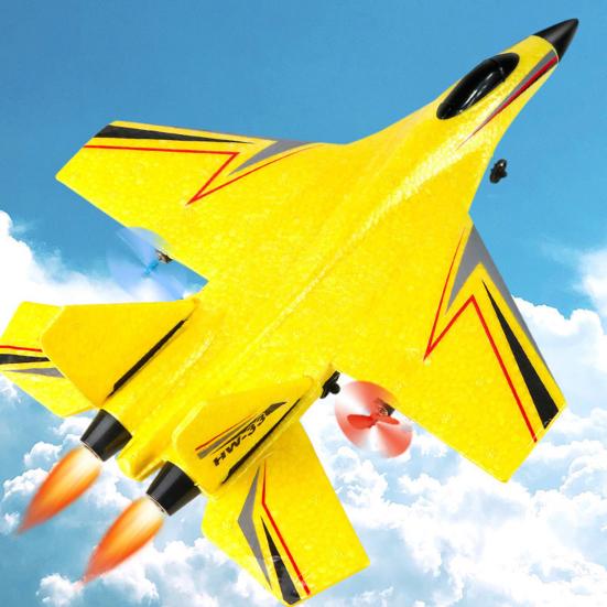 Remote Control Foam Airplane Toy Fixed Wing Beginner Plane with LED Light