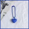 Colorful Heart Keychain Silicone Heart Keyring Candy Color Heart Pendant Y2K Korean Kawaii Dopamine Sweet Key Accessory