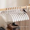 10pcs Wide Shoulder Hangers Short Neck Non-Slip Mark-Free Space Saving Closet Organizer for Home Dorm Wardrobe Garment