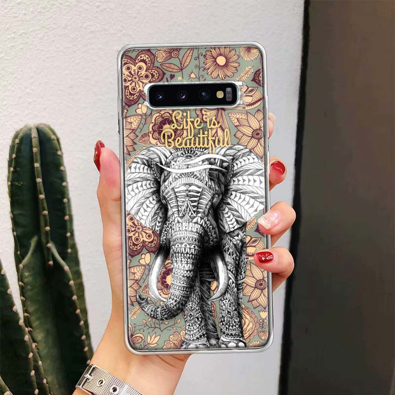 Elephant Mandala Aztec For Samsung Galaxy Note 20 Ultra 20 10 Pro 9 8 Phone Case S10E S10 Plus S9 S8 + S7 Edge M21 M32 Cover