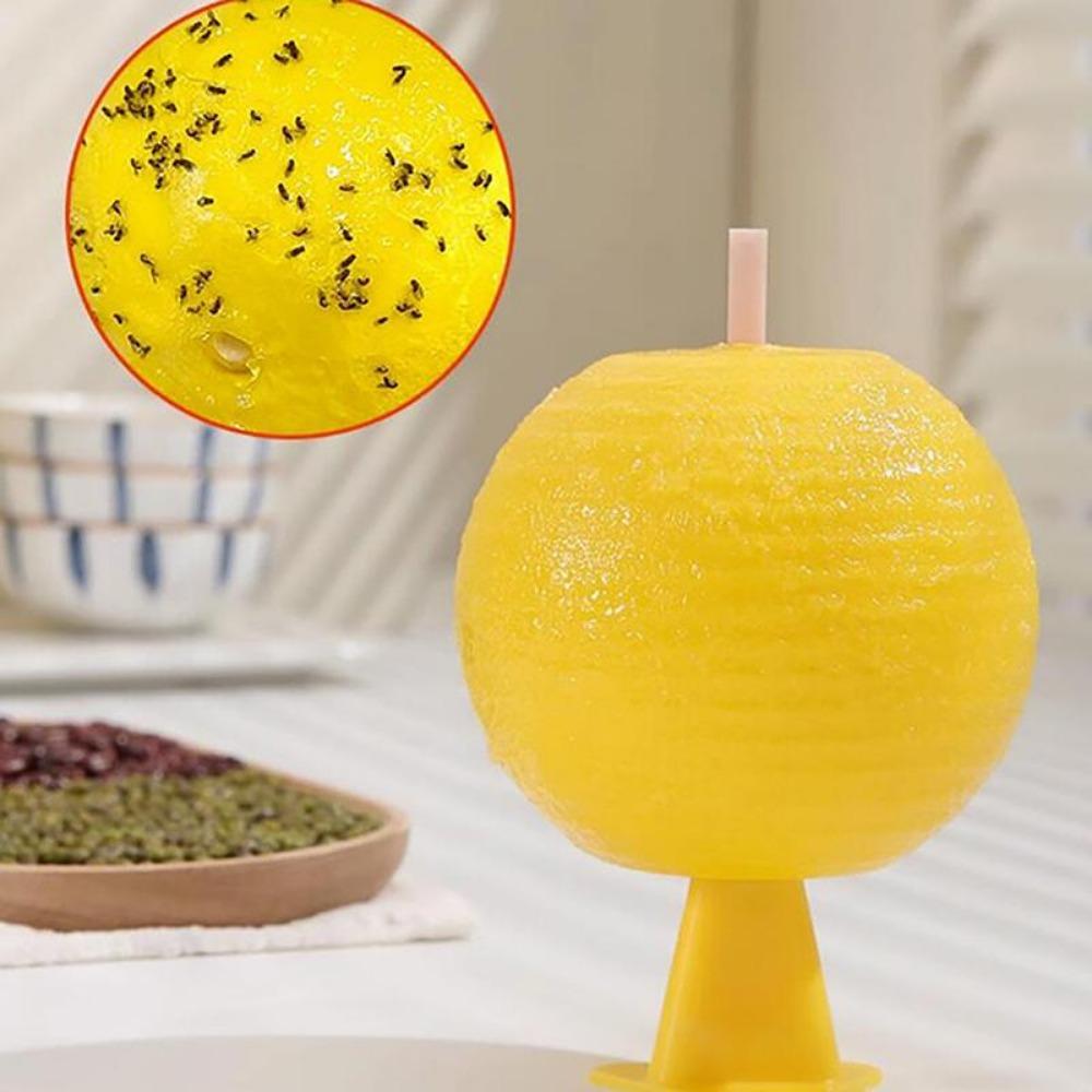 Шарообразная ловушка для фруктовых мух, борьба с вредителями, липкая ловушка, ловушки для комаров, ловушки для летающих насекомых, шарики для растений в помещении, на открытом воздухе, дома, на кухне