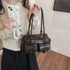 Retro Handbag Brown Large Capacity Double Pocket Shoulder Bag Casual Versatile Women's Underarm Bag