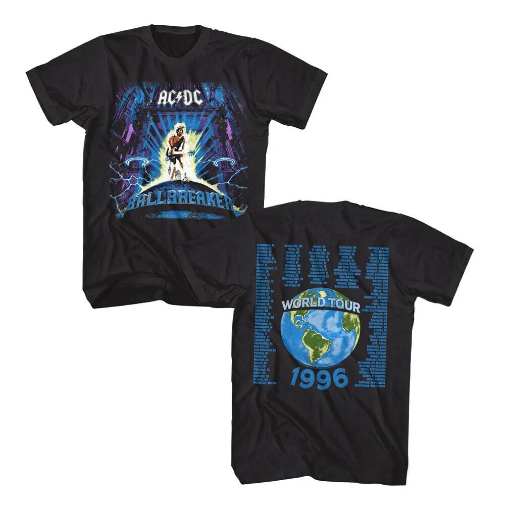 ACDC Ballbreaker 1996 Мировой Тур Концертная Футболка Рок-Группы Винтажный Стиль Унисекс Футболка