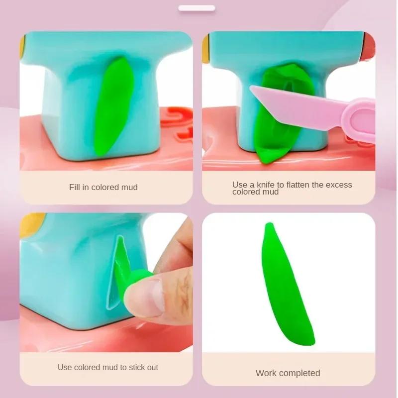 Нетоксичный Креативный DIY Ручной Формовочный Инструмент Машина для Мороженого-Лапши Цветной Пластилин Игрушки для Лепки Детские Игровые Домики Игрушки Цветная Глина Подарок