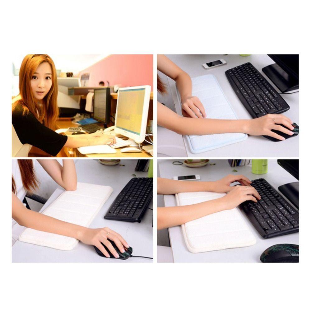 Sweat-absorbent Keyboard Elbow Pad 60x20cm Size Cotton Wrist Rest Computer Wrist Mat Desktop Work