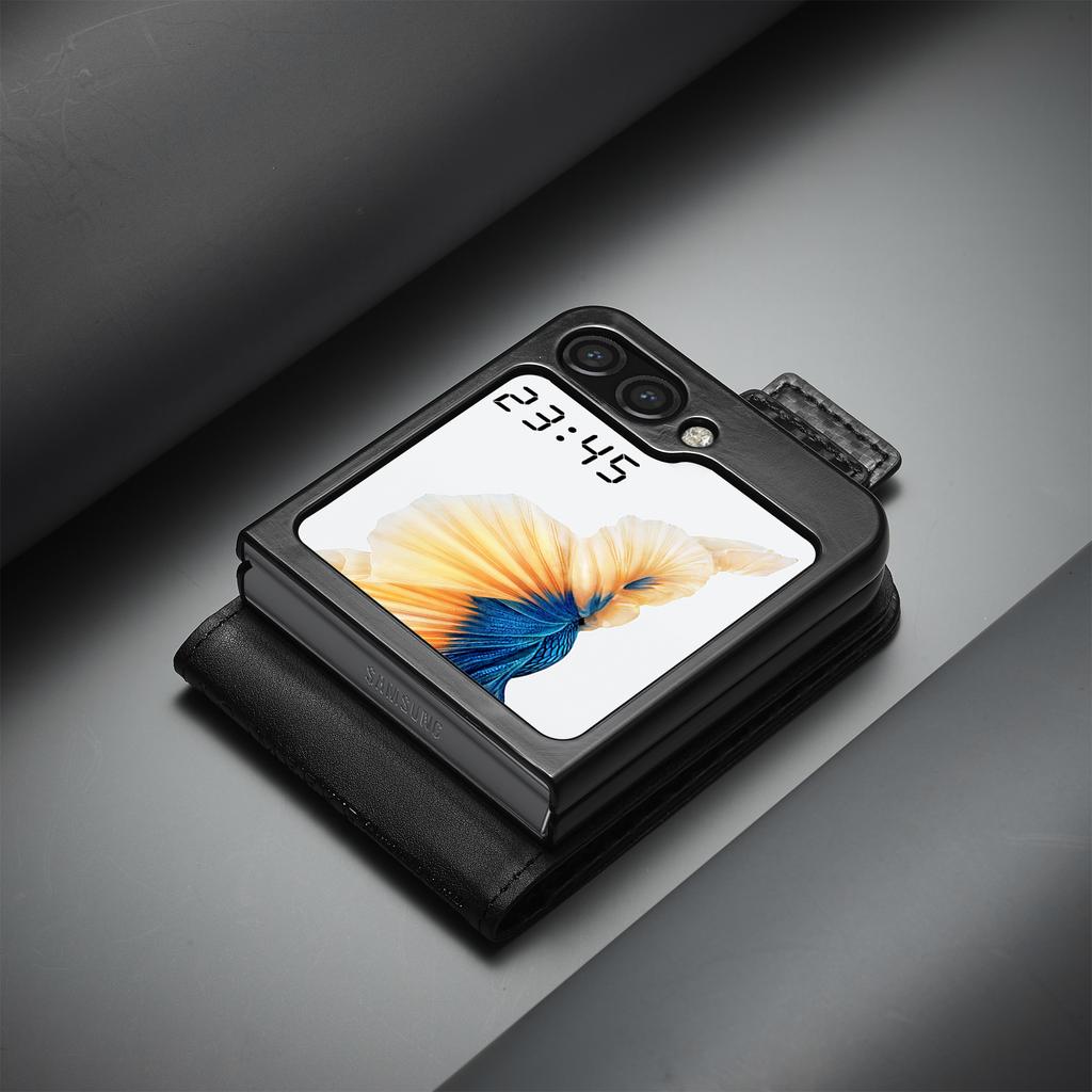 Кожаный чехол из углеродного волокна для Samsung Galaxy Z Flip 5 4 3 5G Flip5 Flip4 Flip3 Z Fold 3 4 5, магнитный флип-кошелек, держатель для карт, сумка для телефона Etui