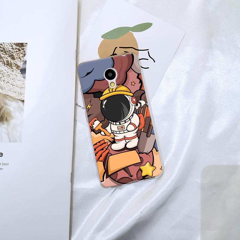 Для Meizu M2 M3 M5 M6 Note чехол силиконовый милый космонавт космический мягкий чехол для Meizu M6 M6S M6T M5 M5C M5S M3 M3S M2 чехол для телефона