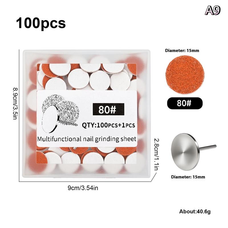 Набор дисков-пилок для маникюра и педикюра с металлическим держателем. Сменные самоклеящиеся диски для шлифовки. Ремонтный набор.