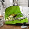 Frog Cozy Sofa Leisure Carpet Single Tapestry Sofa Blanket Throw Blankets Flannel Blankets for Couch Bed Living Room