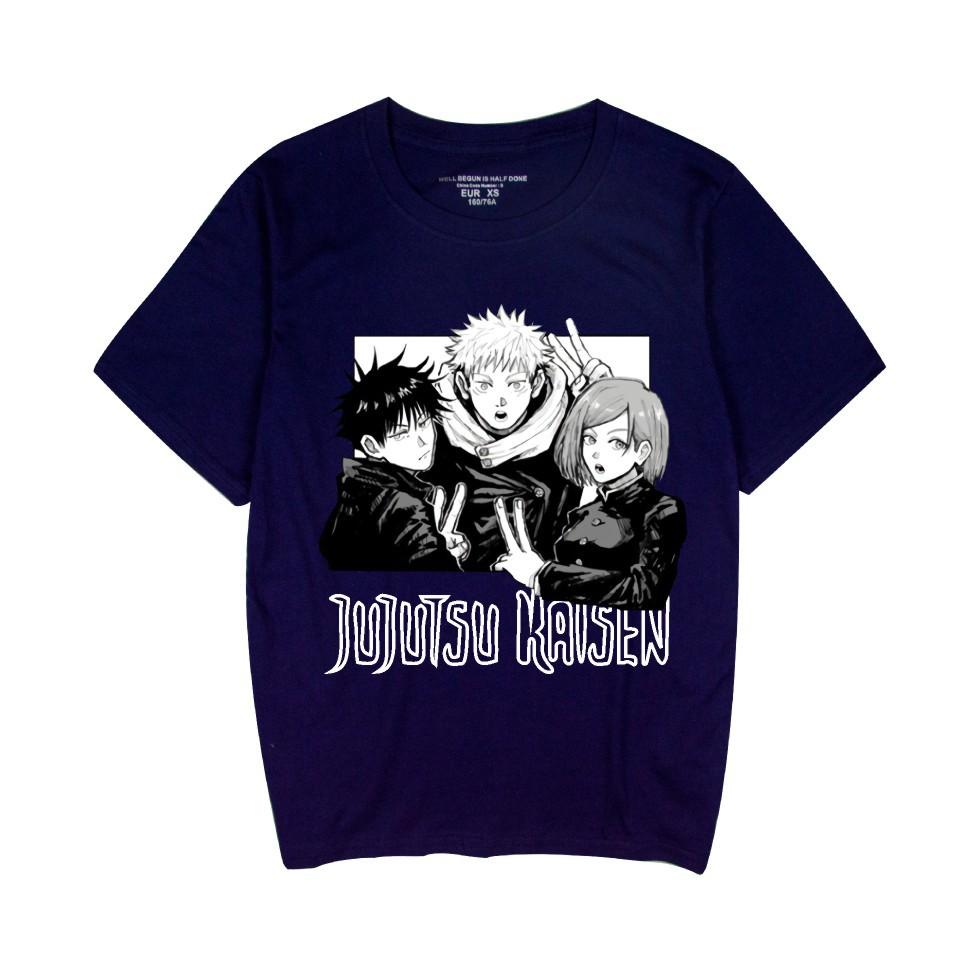 Мужская футболка с принтом Jujutsu Kaisen, унисекс, повседневная, модная, уличный стиль, с коротким рукавом, футболка