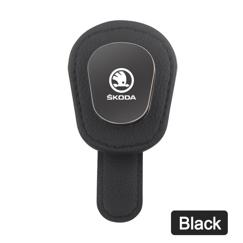 Car Glasses Clip Sun Visor Storage Clamp Ticket Card for Skoda Fabia Yeti Rapid Kodiaq Mk3 A4 A6 A7 Kamiq Karoq Vrs Accessories HJ1
