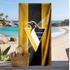 Pittsburgh Penguins Print Beach Towel Soft Portable Quick?dry Towel For Pool Summer Vacation Outdoor Sport
