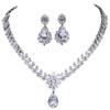 Rhinestone Necklace Earring sets Teardrop Crystal Choker Necklace Luxury Bridal Jewelry Set  Prom