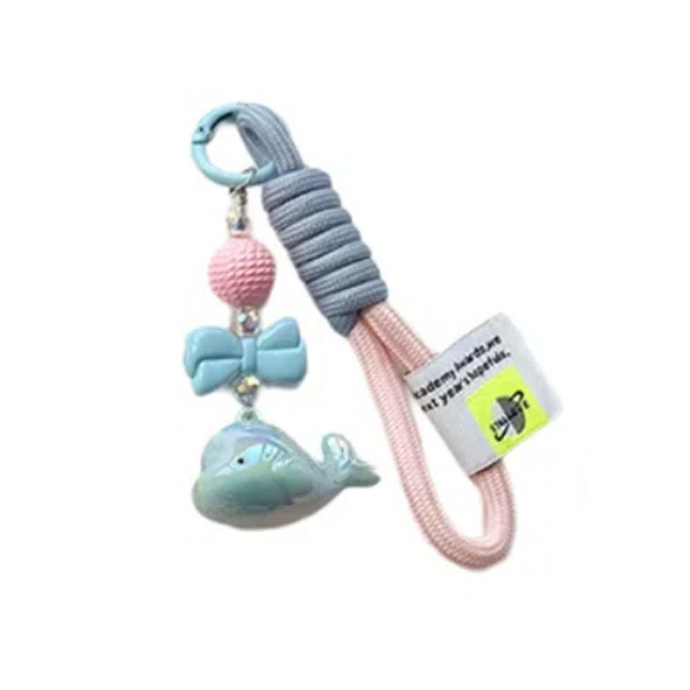 Акриловые подвески-брелоки в виде дельфинов, мультяшные плетеные подвески из веревки, модный брелок в виде кита, игрушки