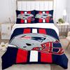 3 шт. Футбольный шлем New England Patriots с красно-белыми полосами, домашний комплект постельного белья - Универсальный трехсекционный комплект для спальни, гостевой комнаты, гостиной