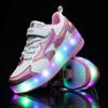 TUINANLE Roller Skates 2 Wheels Shoes Glowing Lighted Led Children Boys Girls Kids Luminous Sports Boots Casual Sneakers