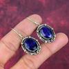 Blue Sapphire Earrings, Handmade Gemstone Earrings, 925 Solid Sterling Silver Earrings Antique Jewelry, For Engagement Gift