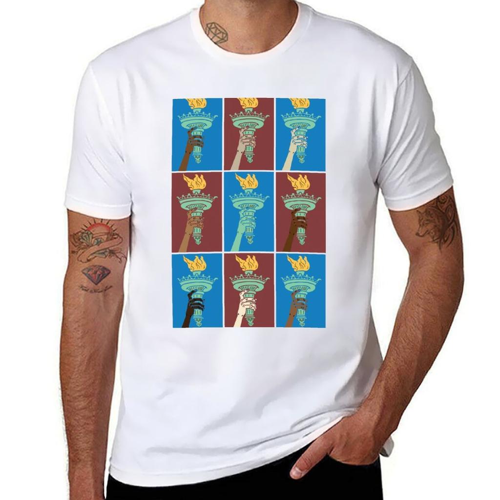 We Are All Lady Liberty Pop Art Tshirt Holiday Outdoor Tshirt
