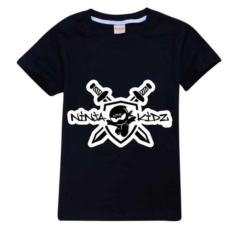 NINJA KIDZ Детская одежда Летняя Мода для Мальчиков Футболка с Коротким Рукавом Графическая Футболка для Мальчиков Топы для Малышей Детский Свитшот Горячая Распродажа