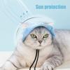 Солнечная шляпа для питомца Дышащая сетка Широкие поля Красочная шляпа принцессы Шляпа для защиты от солнца для улицы с отверстиями для ушей Регулируемый подбородочный ремешок