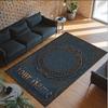 Witchcraft Theme Crystal Velvet Rug Personalized Custom Name Text Soft Floor Mat Home Decor