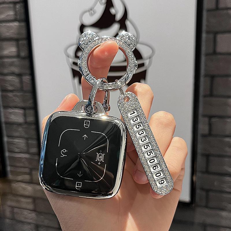 Чехол-оболочка из ТПУ для брелока автомобильного ключа Защитный корпус Брелок для Zeekr 7X 001 007 009 Автоаксессуары для интерьера