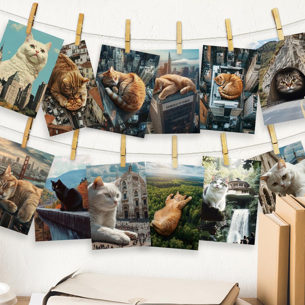 32 шт., Открытки о путешествиях с кошками, Подарки на день рождения/юбилей, Тематические блокноты/поздравительные открытки/открытки, Коллекционные и для отправки по почте