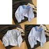 Spring French Sweet Ladies Blouse With 3d Floral Embroidery And Bubble Sleeves For Casual Wear