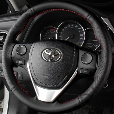 DIY Черная Кожаная Плетеная Накладка на Руль Автомобиля Для Toyota E'Z RAV4 Corolla IM Scion Auris Автоаксессуары