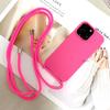 Простой Чехол-Шнурок Для iPhone 17 16 Pro Max 11 12 13 14 15 Plus Ударопрочный Crossbody Ремешок-Шнурок Мягкий ТПУ Задняя Панель Конфетный Тонкий Чехол