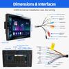 9-дюймовый 2 DIN автомобильный стерео радиоприемник Wirless Carplay Android Auto Car Stereo Bluetooth 64G GPS навигация RDS WiFi USB FM DAB+CAM