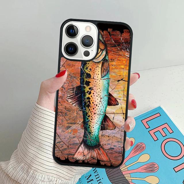 Чехол для телефона с рисунком «Рыбалка на форель» для iPhone 17 Air 16 15 14 Plus Apple 11 12 13 Pro Max coque