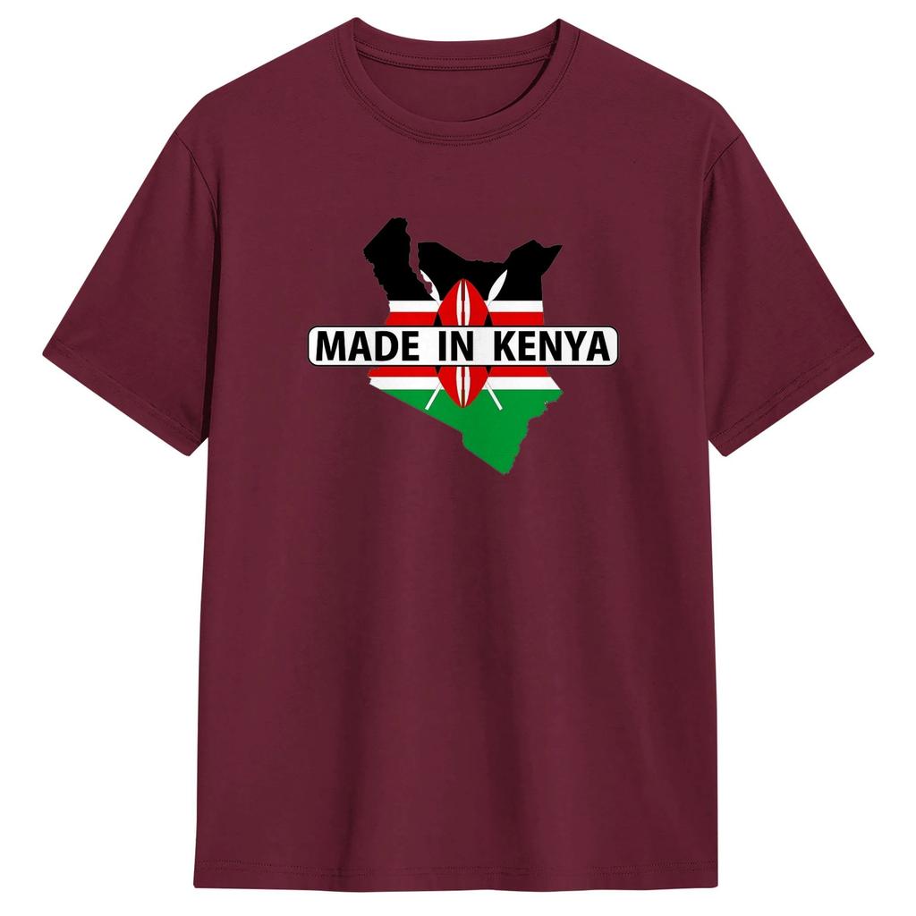 Made In Kenya T Shirt Hipster T Shirts Short Sleeves Streetwear Tops Summer Cotton Oversize Tees