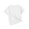 European sizes Girls'  Short Sleeve T-Shirt - Soft Round Neck Casual Summer Blouse Top with Random Print Patterns
