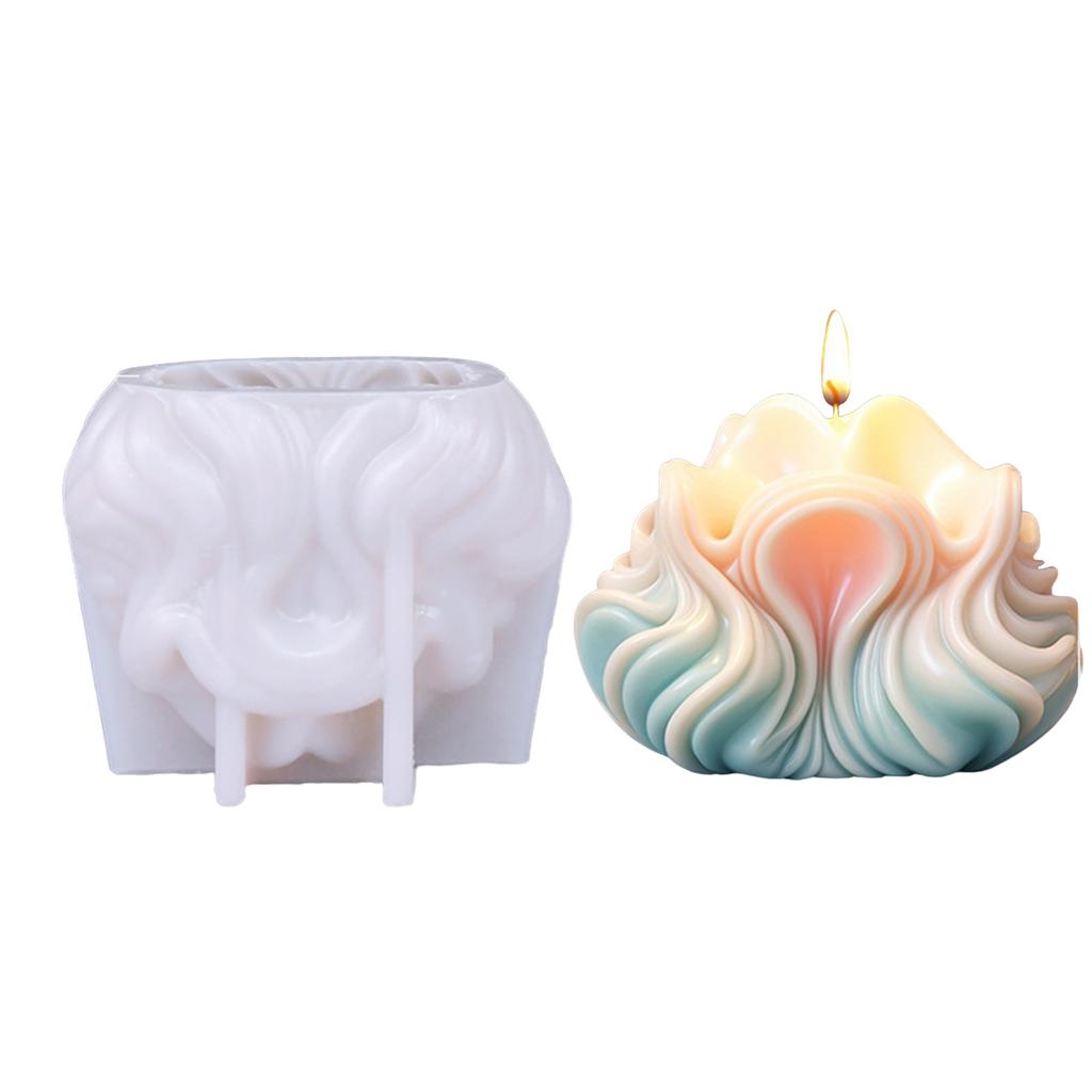 Conch Textured Candle Mold 3D Conch Candle Mold for DIY Candle Gypsum Ornaments Home Decorations Epoxy Resin Casting