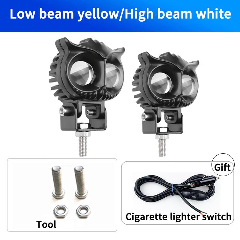 Автомобильный светодиодный рабочий фонарь с совой, светодиодный дальний свет, мотоцикл, велосипед, прожектор, вспомогательная лампа, светодиодные противотуманные фары для грузовиков, внедорожников, квадроциклов