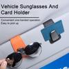 Magnetic Leather Eyeglass Hanger Clip Universal Car Sunglasses Holder Magnetic Eyeglass Hanger Clip For Cars Ticket Card Clip