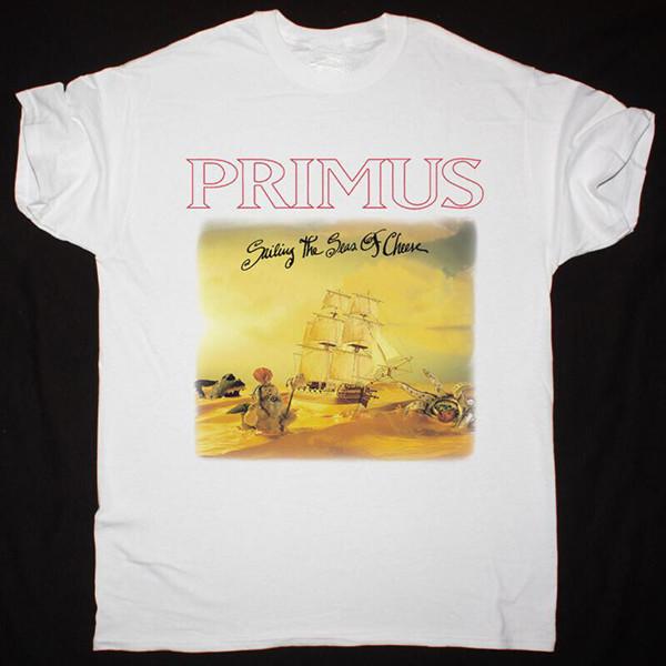 Винтажная белая унисекс футболка PRIMUS SAILING THE SEAS OF CHEESE S-5XL Унисекс футболка